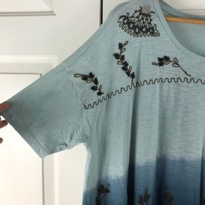 XL Kin Details about / NWT $88 Anthropologie Tulsi Swing Tee Top Blouse Beaded Akemi XS